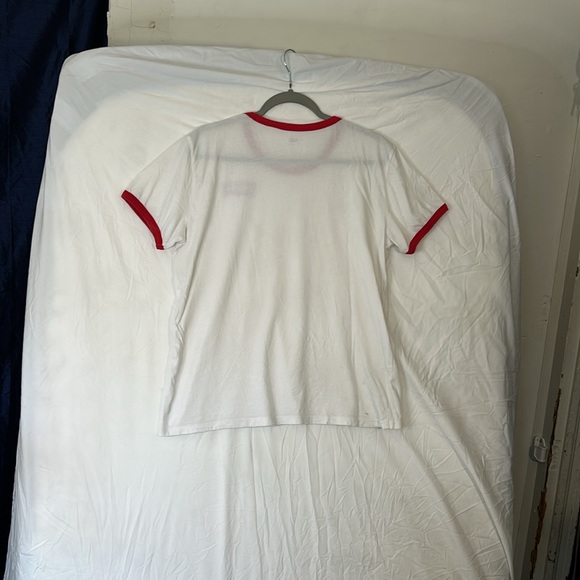 Levi’s perfect ringer white tee with red trim round neck size L San Francisco - Picture 6 of 6